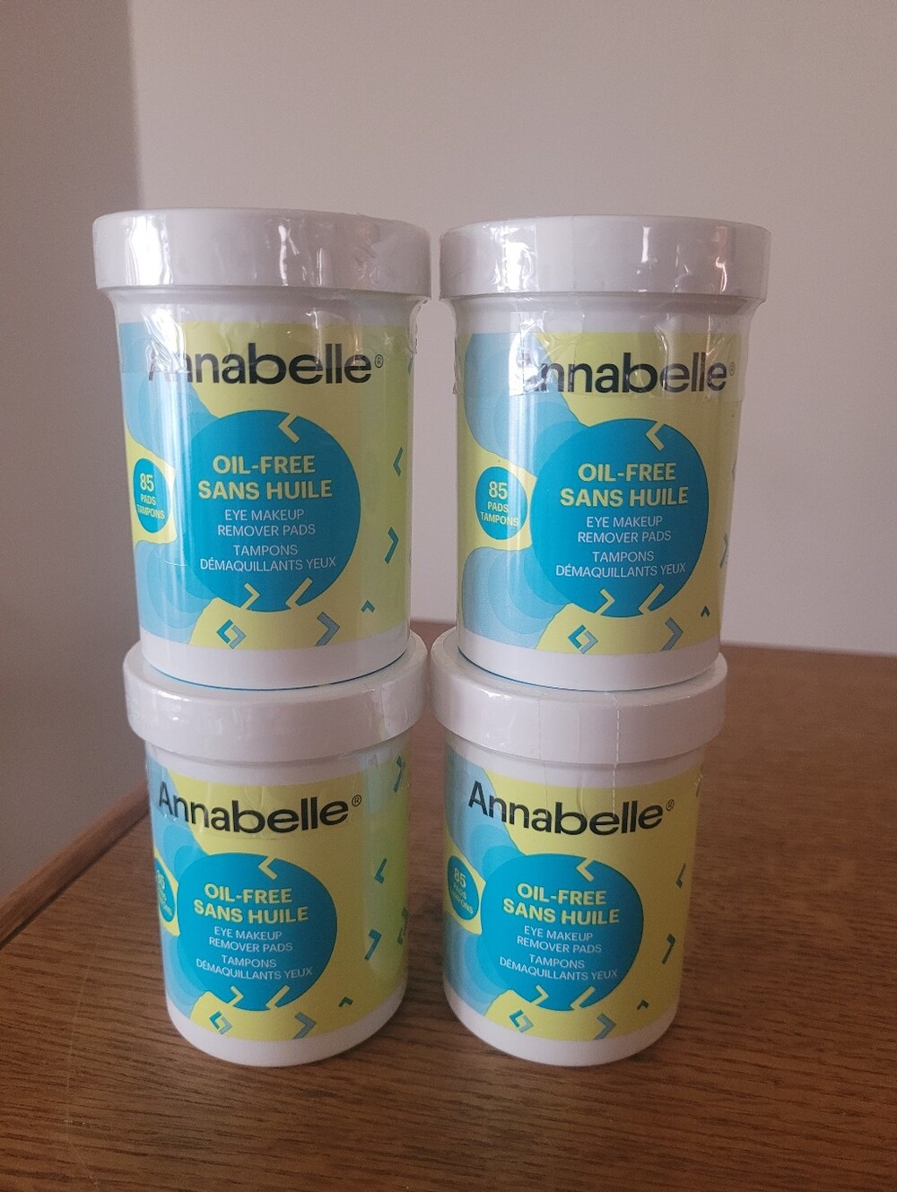 BUNDLE OF 4 Containers - Annabelle Oil-Free Eye Makeup Remover Pads
